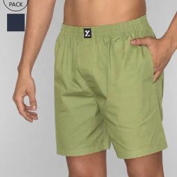 XYXX Olive & Blue Relaxed Fit Boxers - Pack of 2-picture-12