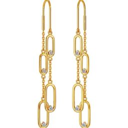 Joyalukkas 22k Yellow Gold Sleek Capsule Drops Earrings for Women-image-18