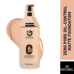 Matt Look Zero Pore Oil-Control Full Coverage Matte Foundation 03 Natural - 45 ml-11
