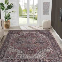 Obsessions Rust & Cream Classical Carpet - Medium-31