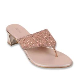 Mochi Women's Rose Gold Thong Sandals-image-71