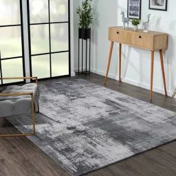 Obsessions Grey Abstract Carpet - Medium-19