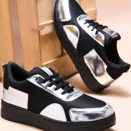 TRYME Women's Silver Sneakers-image-33