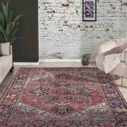 Obsessions Navy & Rust Classical Carpet - Large-picture-37