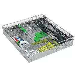 Olive Sparkle 530x600x85 mm SS.304 Grade Stainless Steel Perforated Cutlery Basket, 151 003 015 0-image-42
