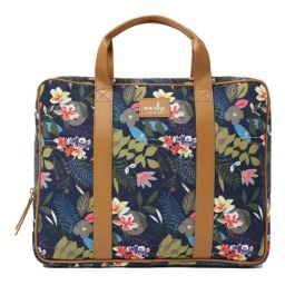 AARKE RITU KUMAR Navy Jungle Print Laptop Bag-image-35