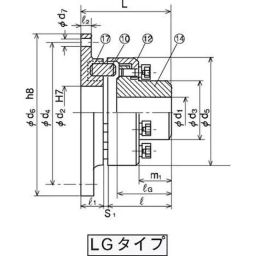 Mitsuboshi Nomex LG Type Chan Coupling Overall Length 67.5 mm, Max Torque 88.3 Nm, 8000 RPM, Nor-Mex LG82-120-image-96