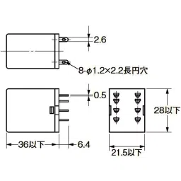 Omron Mini Power Relay DC 12 V Plug-in terminal, MY2N-D2 DC12-29