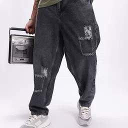 Kook N Keech Men Relaxed Fit High-Rise Highly Distressed Heavy Fade Stretchable Jeans-image-29