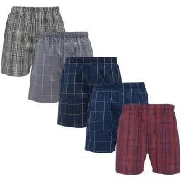 XYXX Multicolor Check Boxers - Pack of 5-picture-12