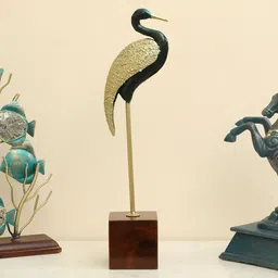 vedas F-Fabo Black & Gold-Toned Bird Showpiece-image-73