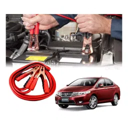 Auto Pearl 1.83 m (6 Ft) 500 A Heavy Duty Anti Tangle Battery Jumper Booster Cables for Honda City Old (Pack of 2)-image-90