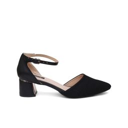 Sherrif Shoes Pointed Toe Block Heeled Pumps image 4