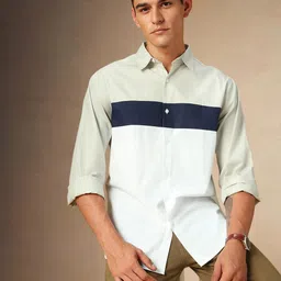 Dennis Lingo Men Opaque Colourblocked Casual Shirt-image-86