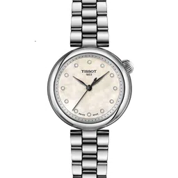 TISSOT Women Mother of Pearl Dial & Stainless Steel Bracelet Style Straps Analogue Watch T1520101111600-55