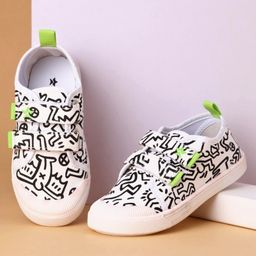 Cute Walk by Babyhug Casual Shoes With Velcro Closure - White-image-25