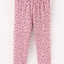 Ollypop Cotton Sinker Full Length Printed Legging - Pink-image-74