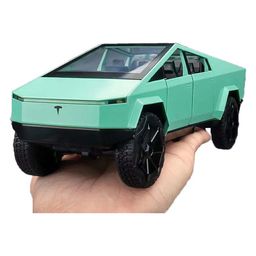 Magicwand 1:24 Scale Die-Cast CyberrTruck with 6 Openable Doors Steerable Tyres Working Horn Working Lights - Green-27
