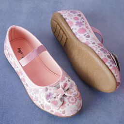 boyz n galz Floral Bow Applique Detailed Ballerinas - Pink-image-21