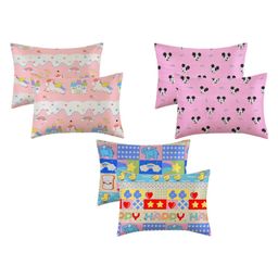 Filymore Star Unicorn,Happy Birthday and Mickey Cartoon Printed Pillow Covers for Kids Room | Made with Pure Microfiber Soft & Skin Friendly Pillow Cases | Size (17 x 27 inch,Peach,Pink,Multi) Set of 6 Covers.-image-67