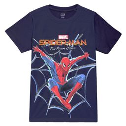 Wear Your Mind Cotton Blend Marvel Avengers Featuring Half Sleeves Spider Man Character Printed Tee - Navy Blue-picture-11