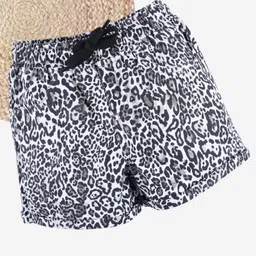 Kiddopanti Denim Woven Animal Printed Roll Up Shorts - Black-picture-45