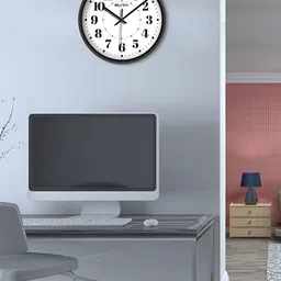 OLIVE TREE Black & White Contemporary Wall Clock-9