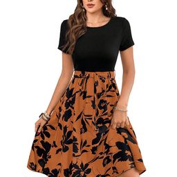 SZN Women Floral Print Fit & Flare Short Dress-picture-24