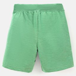 Lazy Bones Cotton Knee Length Shorts Skating Print- Green image 2