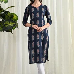 Glory Silk Women Ethnic Motifs Printed Block Print Kurta-18