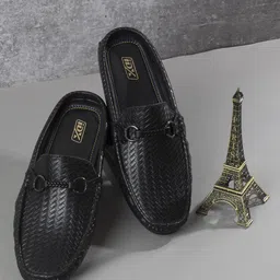 ID Men Textured Slip-On Horsebit Loafers-image-56