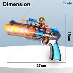 FunBlast Flash Gun Toy with LED Light and Sound for Kids Pack of 1 Random Color image 3