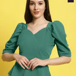Metronaut Women Pack of 2 Sweetheart Neck Crop Top-image-91