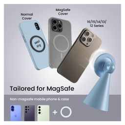 Portronics POR-2928 Mogun 5 Compatible with Magsafe only, Magnetic Universal Phone Holder, Ideal for Desks, 360 Rotation & 180 Pivot, Sturdy Build Material, Strong Magnetism (Blue) image 4