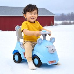 Cow Scooby Ride on Car Swing Car With Backrest, Music Rideons & Wagons Battery Operated Ride On-image-97
