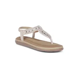 Bata Embellished Beige Flats-picture-21