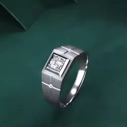 The Roadster LifestyleCo Silver-Plated American Diamond StuddedFingerRing-72