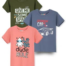 RASPY Boys 3 Printed Pure Cotton T-shirt-image-113