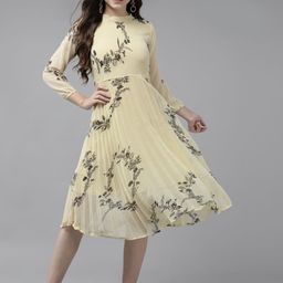 BAESD Flutter Sleeve Georgette Sheath Dress-picture-20