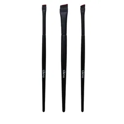 Gleva Set Of 3 Professional Angled Eyeliner & Brow Brush-Black-0