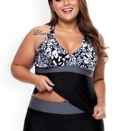 ANGEL CROSHET Floral Printed Swimwear Tankini-image-69