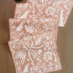 Peepul Tree Peach-Colored & White Floral Printed Table Runner image 4