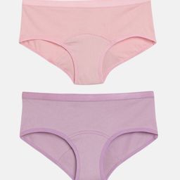 mackly Girls Pack Of 2 Mid Rise Period Leak Proof BriefsGPPP-02-05-53