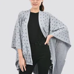 American Eye Self Design Open Front Acrylic Shrug-12