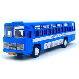 Centy Plastic Pull Back City Bus Toy - Blue-16