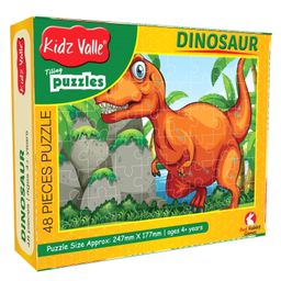 Kidz Valle Dinosaur Jigsaw Puzzle Set Multicolour - 48 Pieces-5