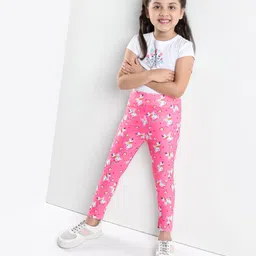 Kookie Kids Full Length Leggings Horse Print - Pink-picture-44