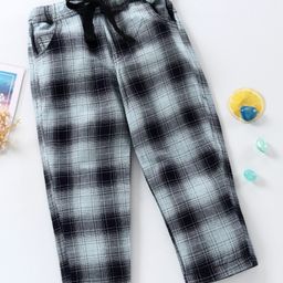 Rikidoos Full Length Checked Pants - Black-image-4