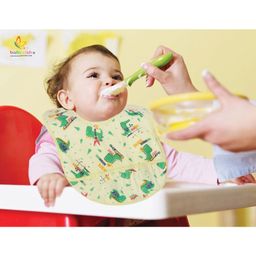 babywish Food Catcher Bib Dino Print - Yellow-image-51