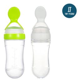 Tiny Tycoonz Silicone Squeezy Food Feeder Bottle Pack Of 2 Multicolor - 90 ml Each-2